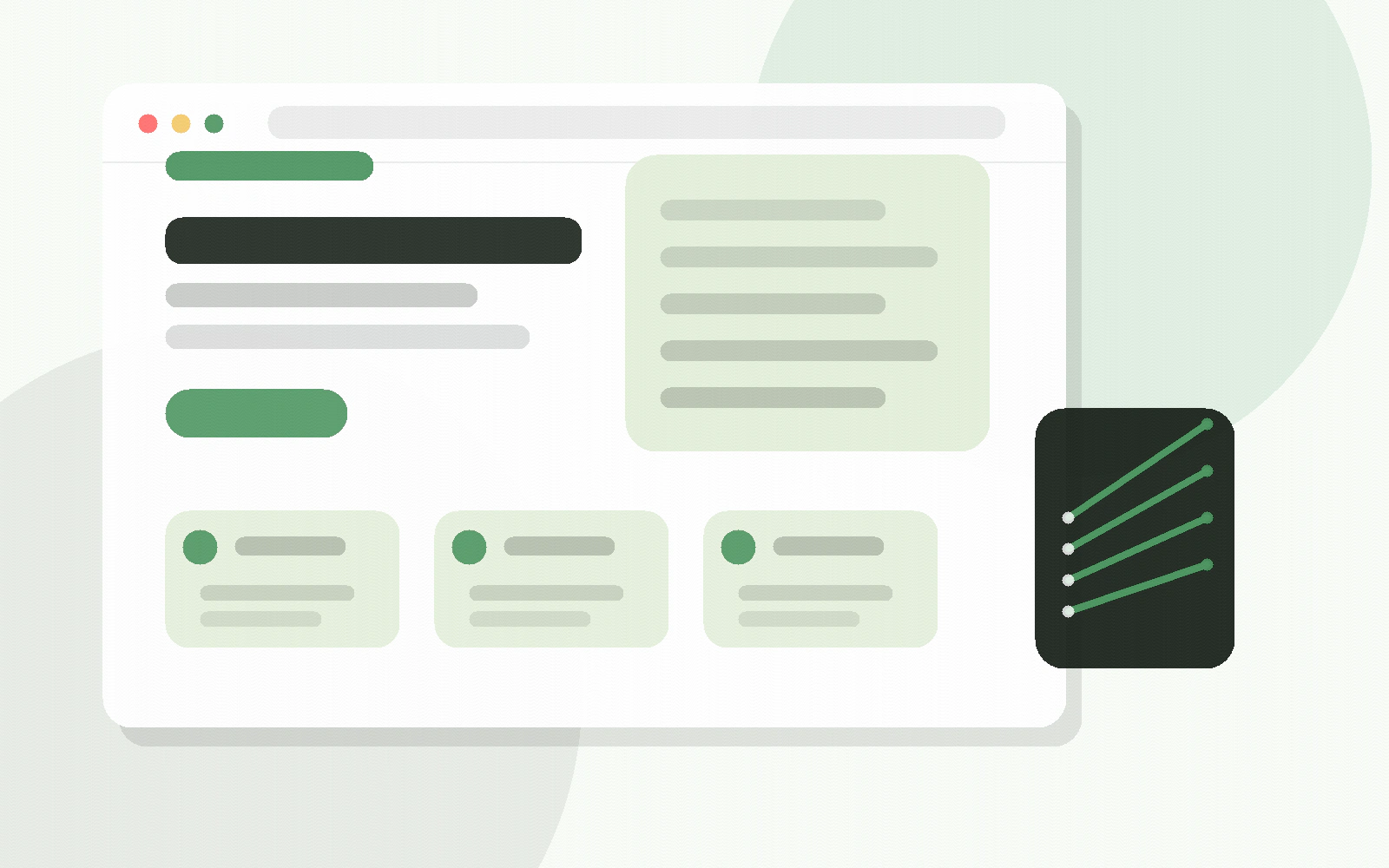 세무사 사무실 홈페이지 서비스별 상담 유입 구조 예시 화면